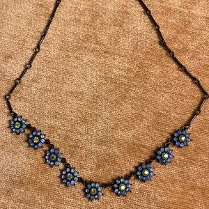 Rhinestone and enamel choker/necklace